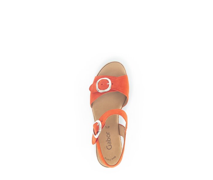 Gabor Plateau Sandale Orange - Rauleder