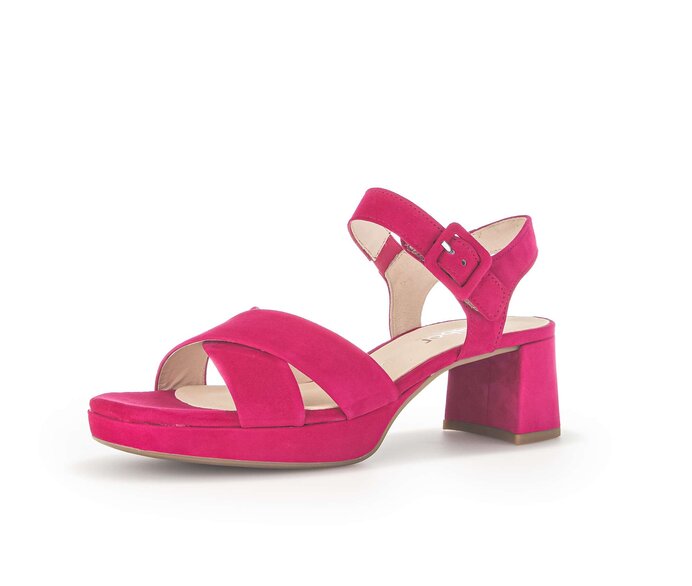 Gabor Plateau Sandale Pink - Rauleder