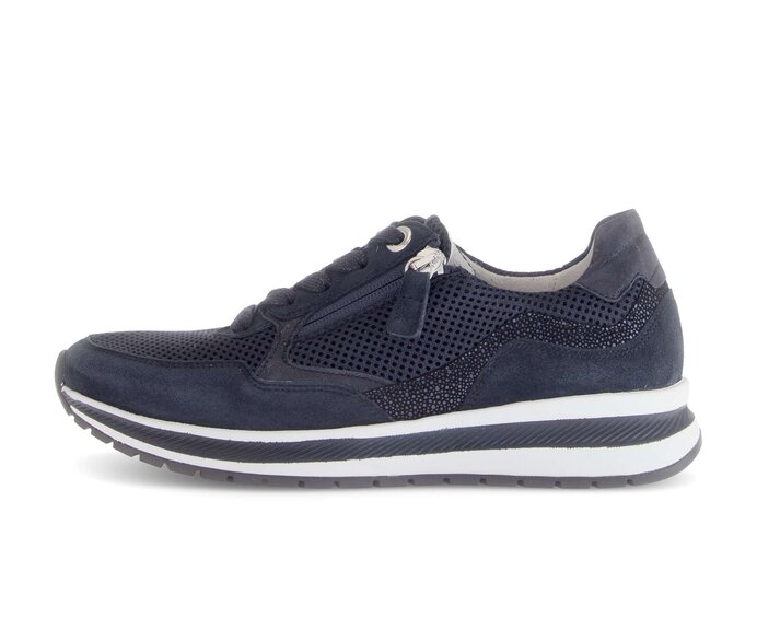 Gabor Sneaker Low Blau - Materialmix Leder/Lederimitat