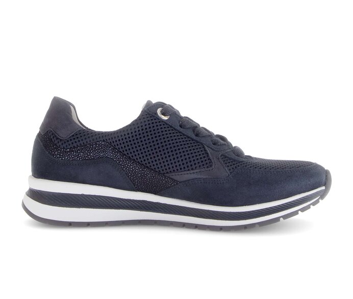Gabor Sneaker Low Blau - Materialmix Leder/Lederimitat