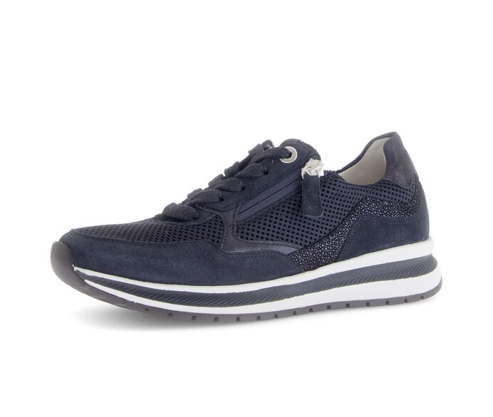 Gabor Sneaker Low Blau - Materialmix Leder/Lederimitat