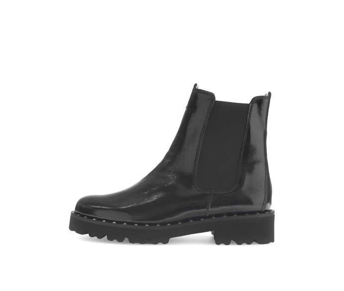 Gabor Chelsea Boot Schwarz - Materialmix Leder