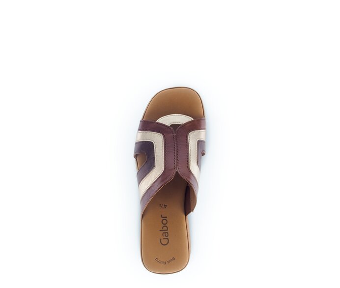 Gabor Plateau Sandale Beige - Materialmix Leder