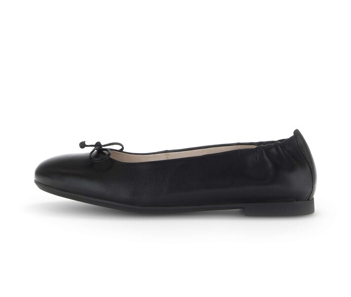 Gabor Eleganter Ballerina Schwarz - Glattleder