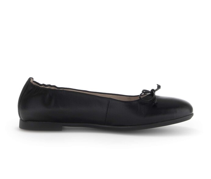 Gabor Eleganter Ballerina Schwarz - Glattleder