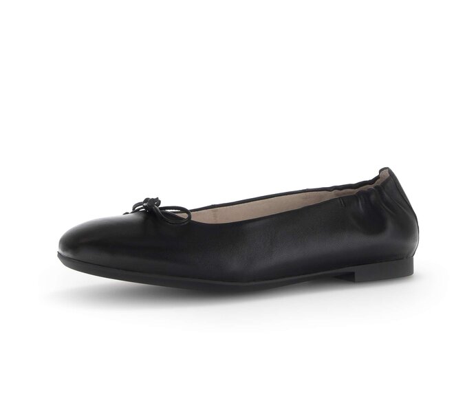 Gabor Eleganter Ballerina Schwarz - Glattleder