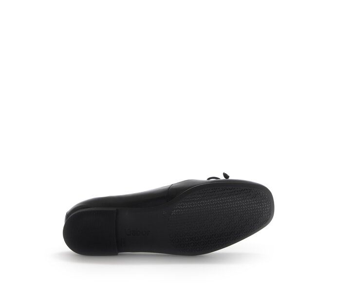 Gabor Eleganter Ballerina Schwarz - Glattleder