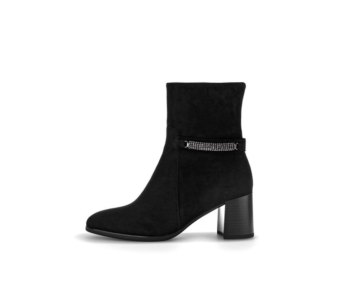 Gabor Elegante Stiefelette Schwarz - Rauleder