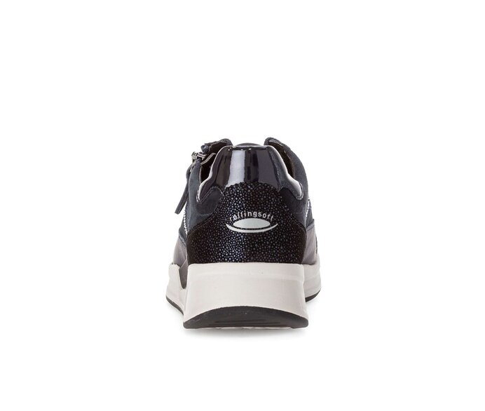 Gabor Sneaker Low Blau - Materialmix Leder
