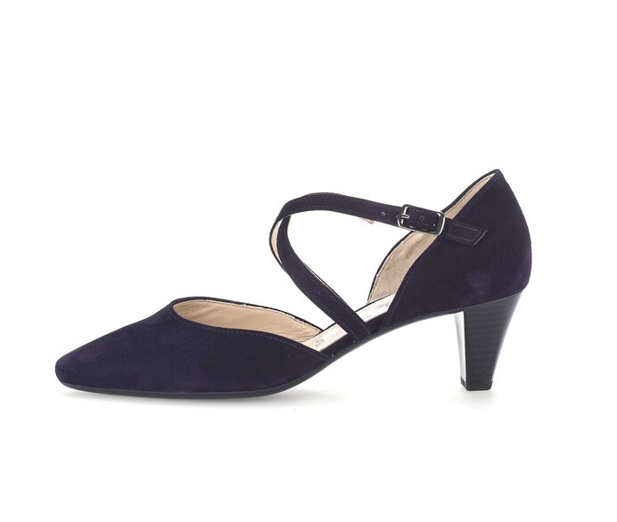 Gabor Spangenpumps Blau - Rauleder