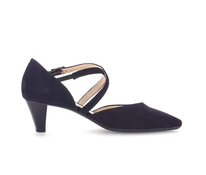 Gabor Spangenpumps Blau - Rauleder