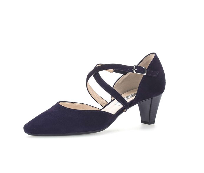 Gabor Spangenpumps Blau - Rauleder