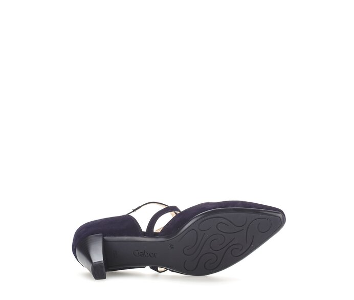 Gabor Spangenpumps Blau - Rauleder