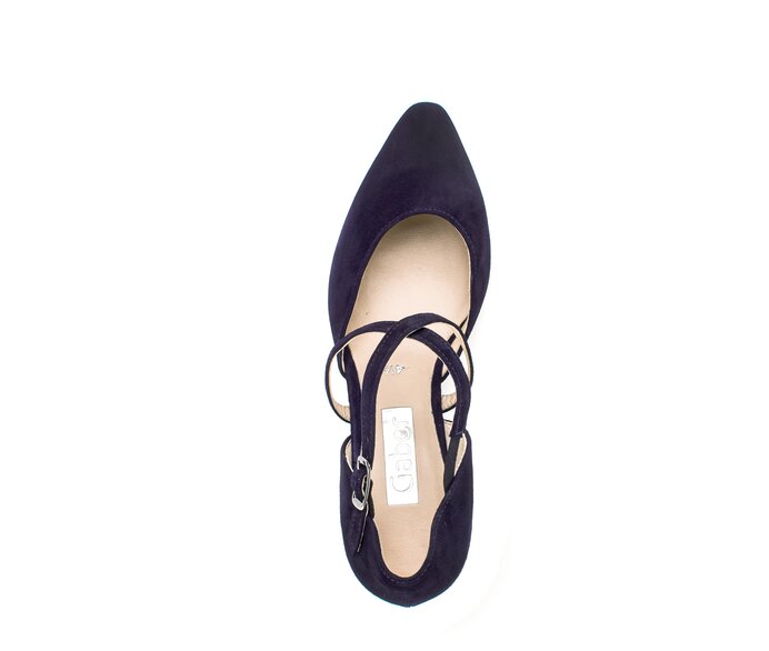 Gabor Spangenpumps Blau - Rauleder