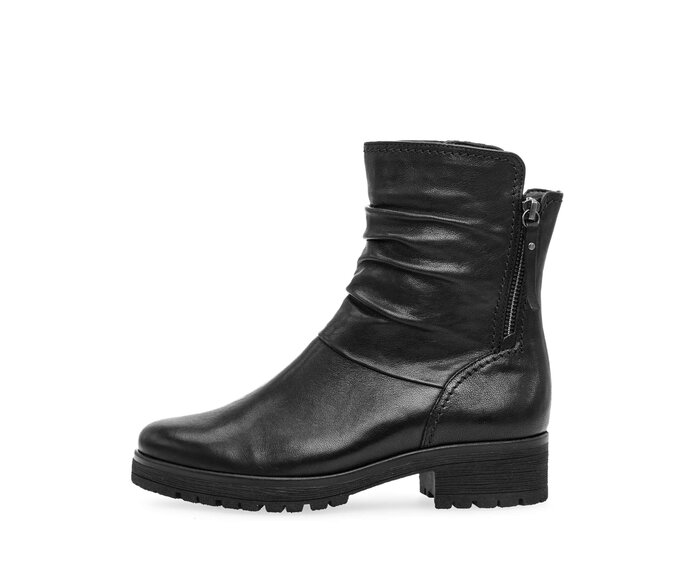 Gabor Sportliche Stiefelette Schwarz - Glattleder