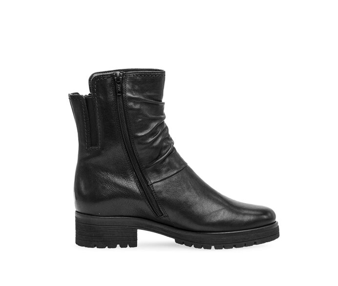 Gabor Sportliche Stiefelette Schwarz - Glattleder