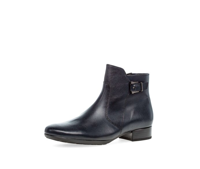 Gabor Sportliche Stiefelette Blau - Glattleder