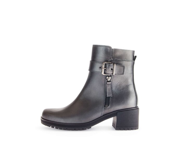Gabor Plateau Stiefelette Silber - Glattleder