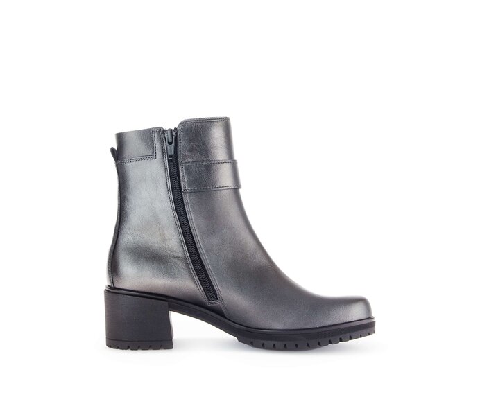 Gabor Plateau Stiefelette Silber - Glattleder