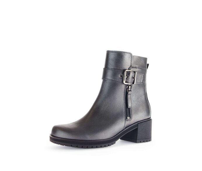 Gabor Plateau Stiefelette Silber - Glattleder