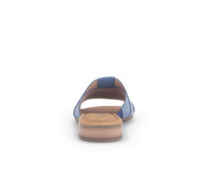 Gabor Pantolette Blau - Materialmix Leder
