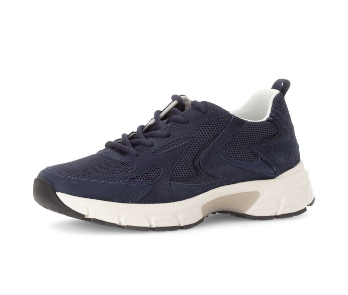 Gabor Sneaker Low Blau - Materialmix Leder/Lederimitat