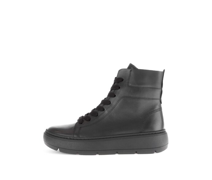 Gabor Sportliche Stiefelette Schwarz - Glattleder