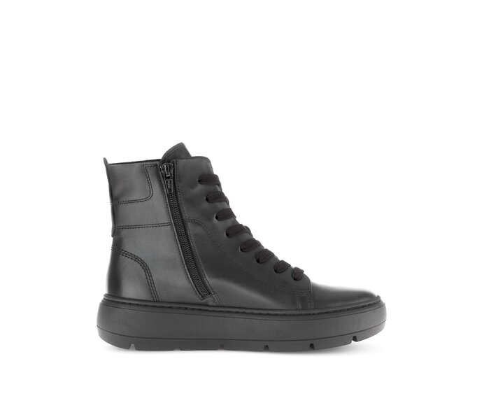 Gabor Sportliche Stiefelette Schwarz - Glattleder