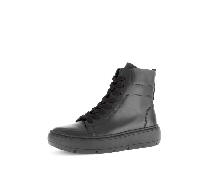 Gabor Sportliche Stiefelette Schwarz - Glattleder