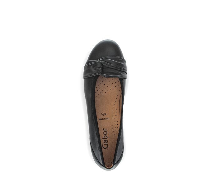Gabor Sportliche Ballerina Schwarz - Glattleder