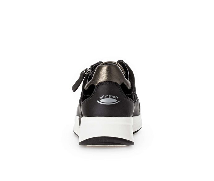 Gabor Sneaker Low Schwarz - Materialmix Leder