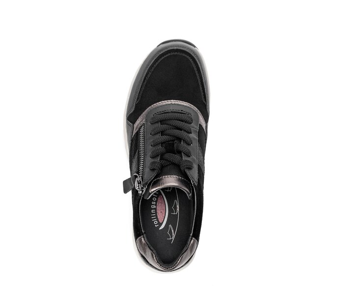 Gabor Sneaker Low Schwarz - Materialmix Leder
