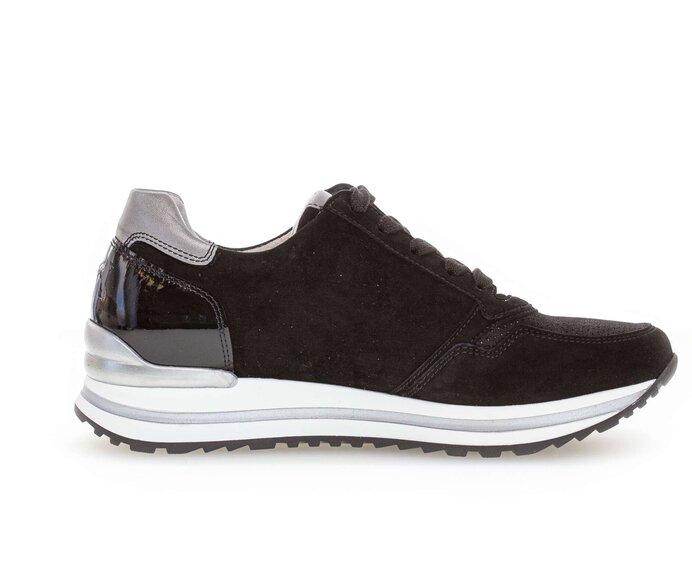 Gabor Sneaker Low Schwarz - Materialmix Leder