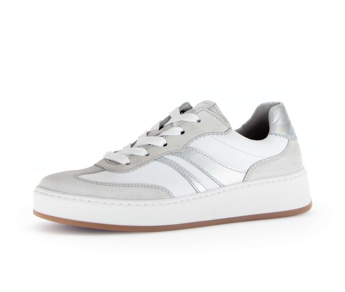Gabor Sneaker Low Weiß - Materialmix Leder
