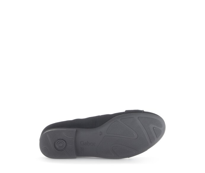 Gabor Eleganter Ballerina Schwarz - Rauleder