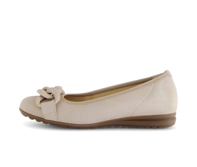 Gabor Sportliche Ballerina Beige - Rauleder