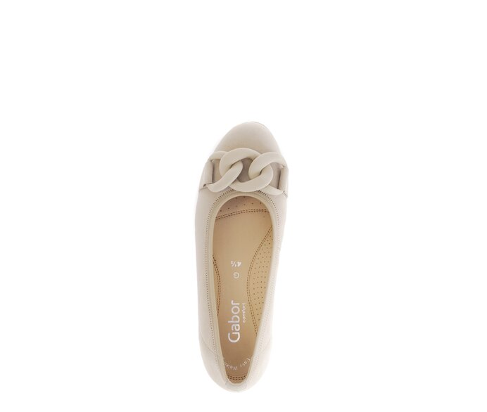 Gabor Sportliche Ballerina Beige - Rauleder
