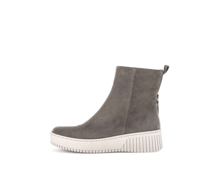 Gabor Sportliche Stiefelette Grau - Rauleder