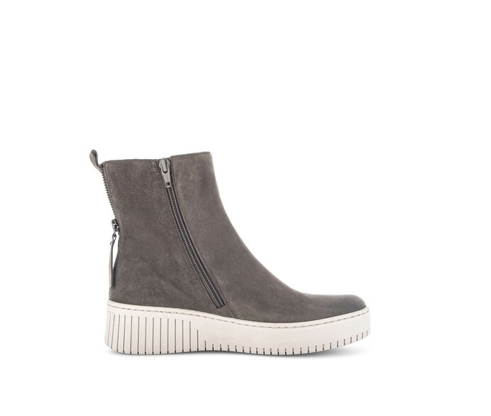 Gabor Sportliche Stiefelette Grau - Rauleder