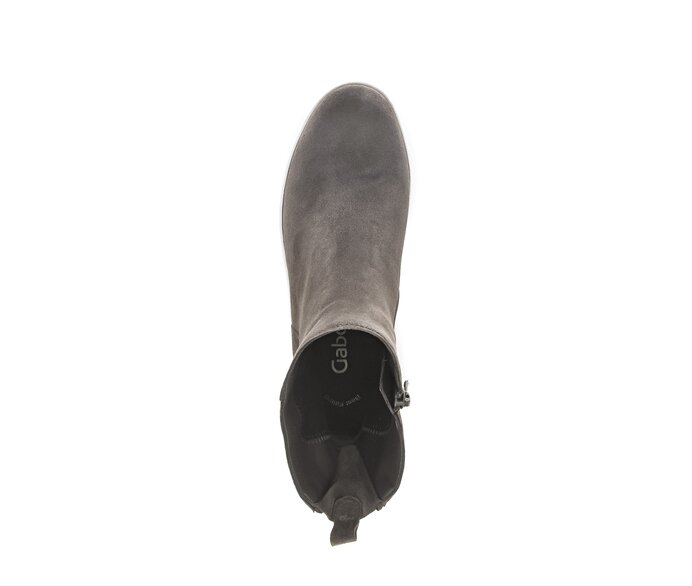 Gabor Sportliche Stiefelette Grau - Rauleder