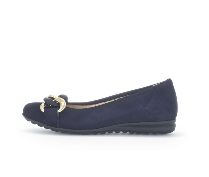 Gabor Sportliche Ballerina Blau - Rauleder