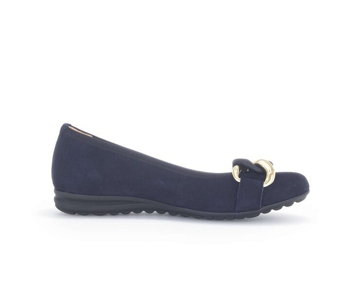 Gabor Sportliche Ballerina Blau - Rauleder