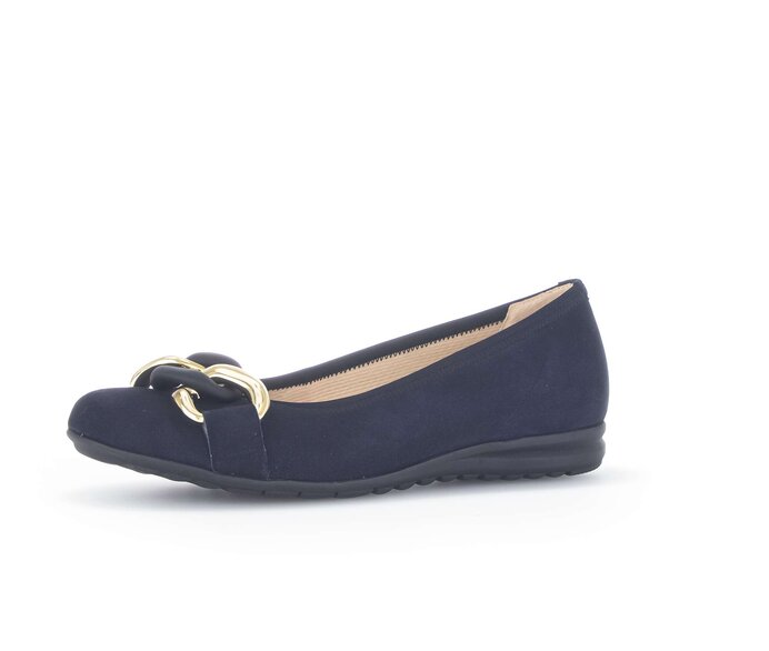 Gabor Sportliche Ballerina Blau - Rauleder