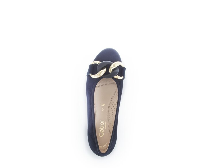 Gabor Sportliche Ballerina Blau - Rauleder