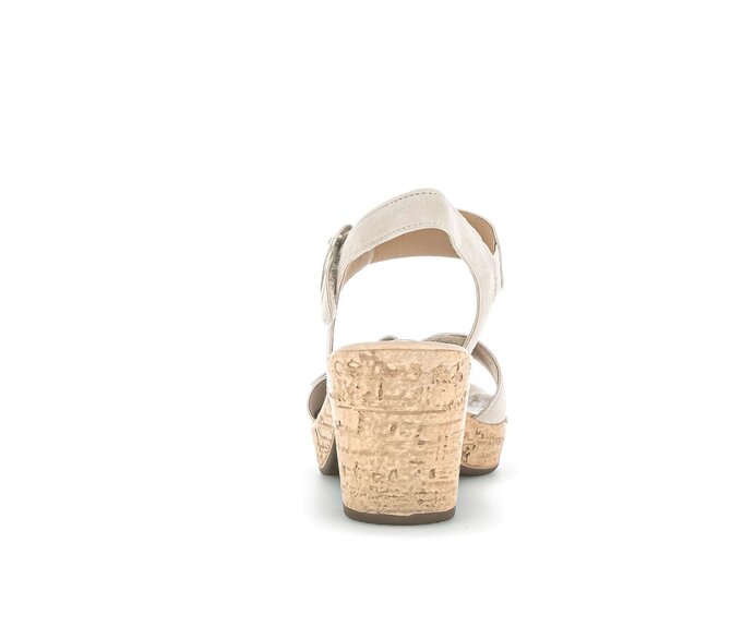 Gabor Plateau Sandale Beige - Rauleder