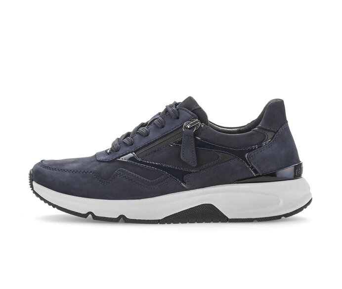Gabor Sneaker Low Blau - Materialmix Leder