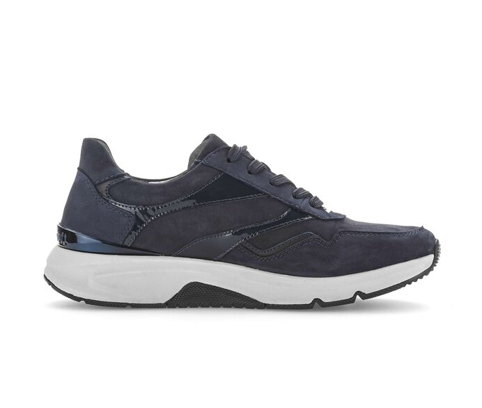 Gabor Sneaker Low Blau - Materialmix Leder