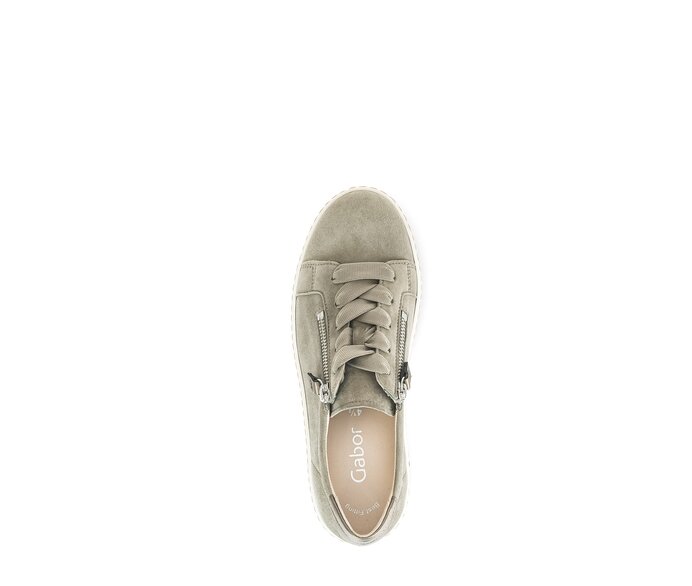 Gabor Sneaker Low Grün - Materialmix Leder