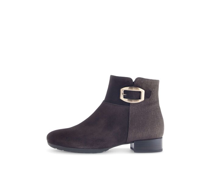 Gabor Elegante Stiefelette Braun - Materialmix Leder