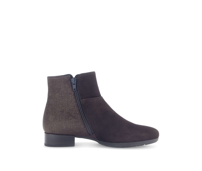 Gabor Elegante Stiefelette Braun - Materialmix Leder